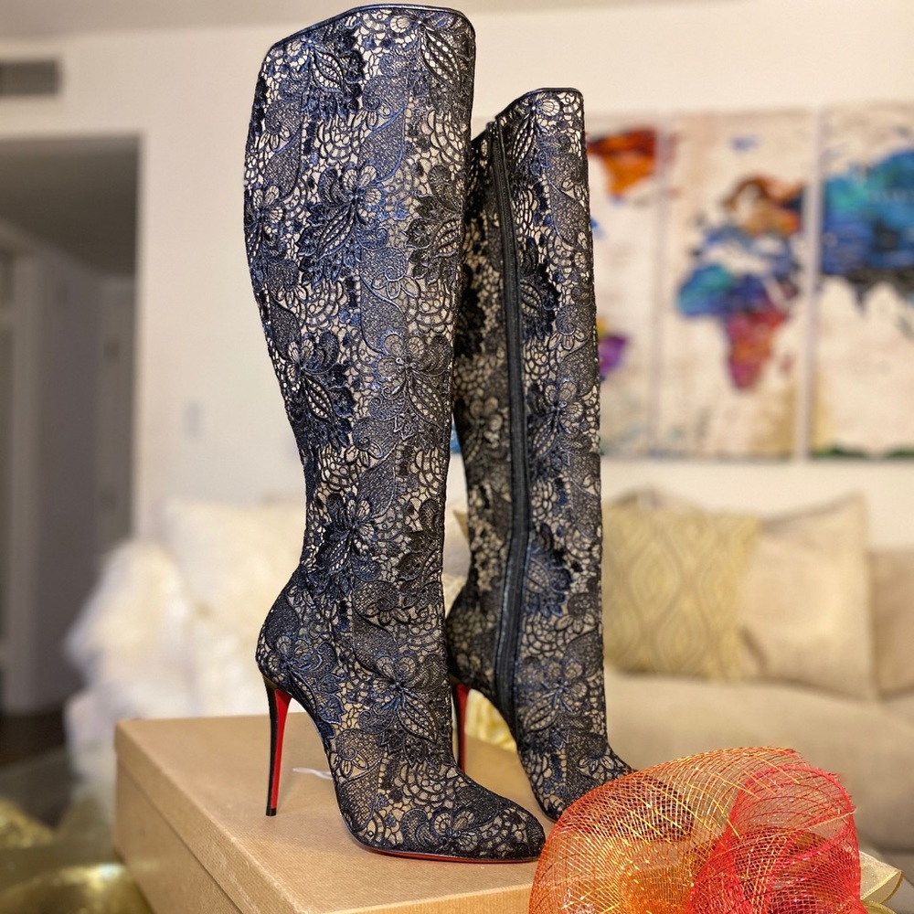 New Christian Louboutin Tennissina boots 100mm